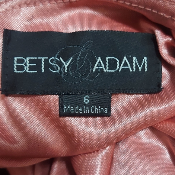 Betsy & Adam Beaded High Neck Tank Prom Dress With Side Slit - Picture 11 of 16